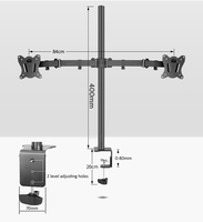 400mm DL-T902-240 podstawka biurowa pełnoekranowy 360 stopni ze stali uchwyt monitora 10 "-27" zacisk baza Monitor ramię montażowe obciążenia 12kg 2
